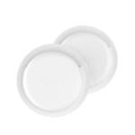 FIXED Silikonové nalepovací pouzdro Silky Sticker pro Apple AirTag double pack bílé (FIXSIL3M-756-WH)