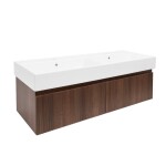 Koupelnová skříňka s umyvadlem SAT Evolution 118x30x44,8 cm ořech mat SATEVO120NAU2 SATEVO120NAU2