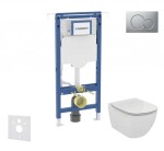 GEBERIT - Duofix Set předstěnové instalace, klozetu a sedátka Ideal Standard Tesi, tlačítka Sigma01, matný chrom SANI11CD2109