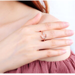 LUNICA Stříbrný nastavitelný prsten RŮŽOVÝ MĚSÍC 0549