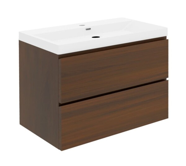 Koupelnová skříňka s umyvadlem SAT B-Way 79x50x45 cm ořech mat BWAY280NUTU4 BWAY280NUTU4