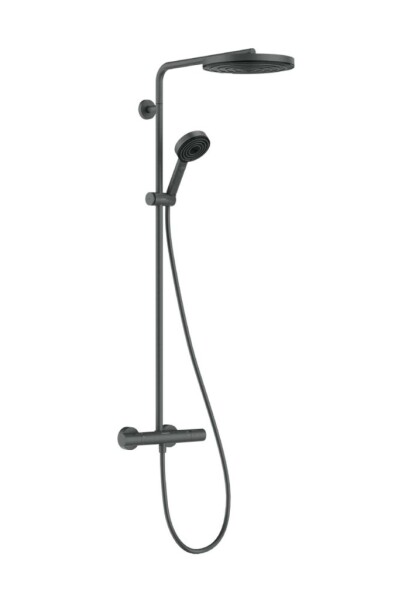 HANSGROHE - Pulsify S Puro Sprchový set s termostatem, průměr 26 cm, 3 proudy, EcoSmart, kartáčovaný černý chrom 24237340