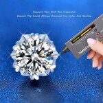 Royal Fashion stříbrné náušnice HA-XEZ007-SILVER-MOISSANITE
