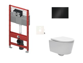 Cenově zvýhodněný závěsný WC set TECE do lehkých stěn / předstěnová montáž + WC SAT Brevis SIKOTS3W4 SIKOTS3W4