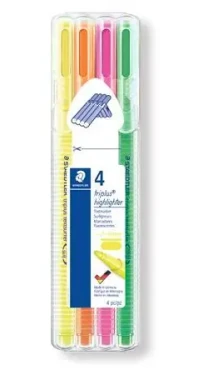 Staedtler Triplus Textsurfer / Zvýrazňovač / sada 4 ks / mix barev / šíře stopy 1-4 mm (362 SB4)