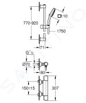 GROHE - Precision Trend Sprchový set s termostatem, 3 proudy, chrom 34855003