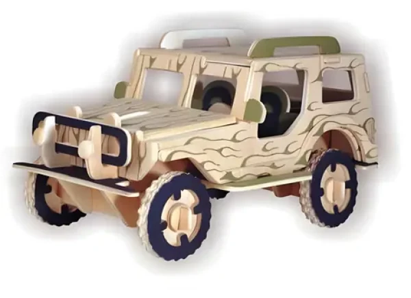 WOODCRAFT Dřevěné 3D puzzle Jeep