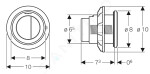GEBERIT - Splachovací systémy Oddálené ovládání typ 10, pneumatické, pro 2 množství splachování, černá/lesklý chrom 116.057.KM.1