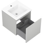 MEXEN/S - Orio koupelnová skříňka 45 cm s umyvadlem Otis, 1 šuplík, šedá mat/bílá mat 91A10-04547-1-BF62-W18M01