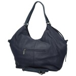 Módní dámská koženková kabelka na rameno Coveri Kayra, tmavě modrá