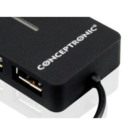 Conceptronic C4PUSB2 4 porty USB 2.0 hub černá