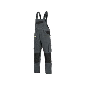 CXS Montérkové kalhoty s laclem STRETCH Tmavě šedá černá