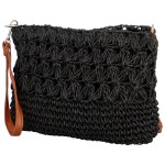 Stylová pletená crossbody kabelka Iraida, černá