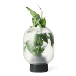 GEJST Designový obal na květináč Nebl Big Black, černá barva, sklo, keramika