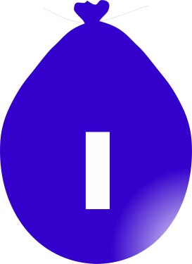 Balónek písmeno I modré balonky.cz Balónek písmeno I modré balonky.cz