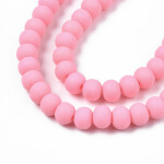 Korálky z polymeru - 7 mm x 5,5 mm - světle růžové - 10ks
