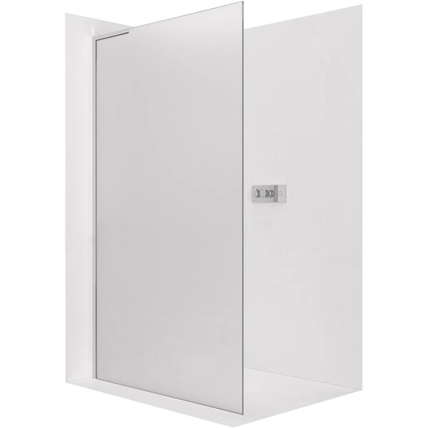 CERANO Sprchová zástěna Walk-in Onyx L-levá vzpěra - 8 mm - chrom, mléčné sklo - 100x200 cm