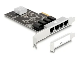 Delock PCI Express x4 / Síťová karta / 4x RJ45 / Gigabit LAN / Realtek RTL8111H (88618)