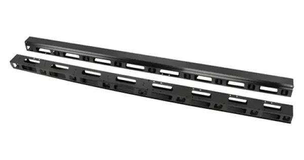 Lanberg Vertikální kabelový organizér 42U černá / Kabelový organizér / Pro 19" racky / 2 ks (AK-1210-B)