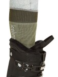 Dámské merino lyžařské ponožky ICEBREAKER Wmns Ski+ Light OTC Mountain Contour, Lichen/Loden/Ether velikost: 38-40 (M)