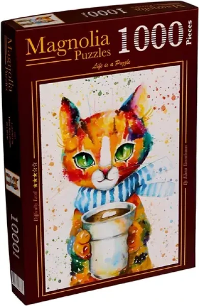 MAGNOLIA Puzzle Barevná kočka