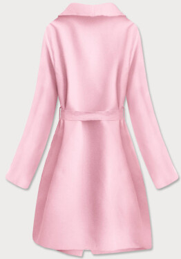 Dámský kabát v pudrově růžové barvě Růžová jedna velikost model 17209401 - MADE IN ITALY