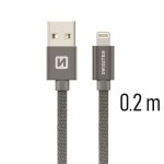 Swissten Textile USB/LIGHTNING 0,2