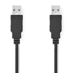 Nedis USB 2.0 černá / Kabel / USB-A - USB-A / 18 W / 480 Mbps / 2 m (CCGL60000BK20)
