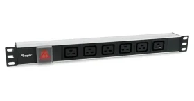 Equip PDU černá / Zásuvková lišta do racku / 1U / 6x IEC C19 / IEC C20 / 16 A / 3500 W (333319)