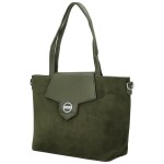 Trendy dámská koženková kabelka na rameno Coveri Hilari, tmavě zelená