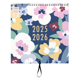 Busy B Nástěnný kalendář na 17 měsíců Floral 2025/26, multi barva, papír