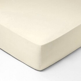 DekorTextil Jersey napínací prostěradlo krémové ROZMĚR: (š/d/v) 90 x 200 x 20 cm