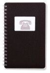 Kroužkový telefonní zápisník 100 x 160 mm, černý