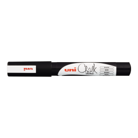 Uni Chalk PWE-3MS křídový popisovač černý 0,9-1,3 mm