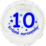 Krásné 10. narozeniny fóliový balónek kruh pro kluky Balonky.cz Krásné 10. narozeniny fóliový balónek kruh pro kluky Balonky.cz