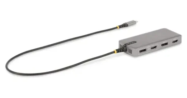 StarTech 117B-USBC-MULTIPORT šedá / USB-C dokovací stanice pro tři monitory / 2x HDMI / 2x DisplayPort / Ethernet (117B-USBC-MULTIPORT)