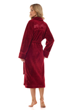Dámský župan 2413 Camelia wine extra plus - L&L bordó 4XL