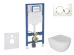 GEBERIT - Duofix Set předstěnové instalace, klozetu Oudee a sedátka softclose, tlačítko Sigma20, bílá/pozlacená SANI11CA3133B