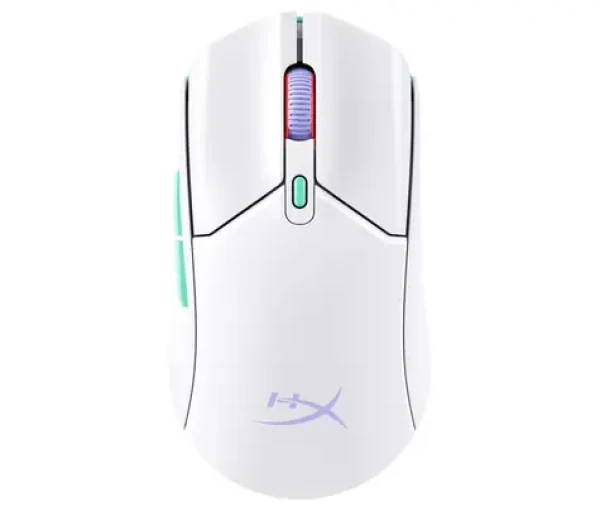 HyperX Pulsefire Haste 2 Core bílá / Herní bezdrátová myš / optická / 12000DPI / 6 tlačítek / USB / BT / 2.4GHz (8R2E7AA)