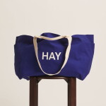 HAY Bavlněná taška Weekend Bag L Electric Blue, modrá barva, textil