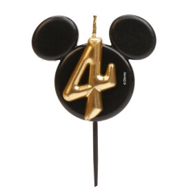 Dortisimo Dekora svíčka Mickey černo-zlatá číslo 4
