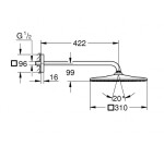 GROHE - Rainshower Hlavová sprcha 310 Mono Cube 9,5 l/min, 1 proud, sprchové rameno 42 cm, kartáčovaný Warm Sunset 26564DL0