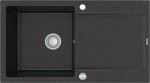 MEXEN - Leo granitový dřez 1 s odkapávačem 900x500 mm, černá spotty 6501901010-76