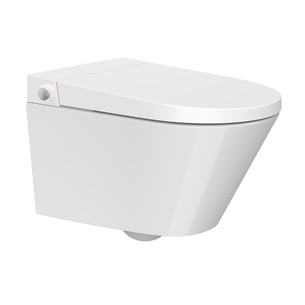 Mereo WC s integrovaným elektronickým bidetem, RIMLESS, 592x380x430 cm, keramické, vč. sedátka VSD110S2