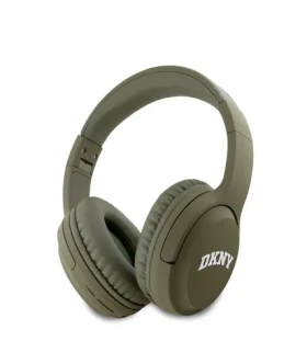 DKNY PU Leather Arch Logo zelená / Bezdrátová Sluchátka / BT 5.3 / USB-C (57983120029)