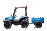 Mamido Dětský elektrický traktor s přívěsem BLT modrý