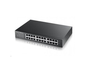 Zyxel GS1900-24E 24-port Desktop Gigabit Web Smart switch: 24x Gigabit metal, IPv6, 802.3az (Green), fanless, rack kit EDF_311948