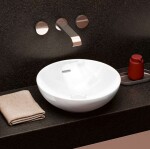 VILLEROY & BOCH - Loop&Friends Umyvadlo na desku, průměr 38 cm, s přepadem, alpská bílá 4A450001