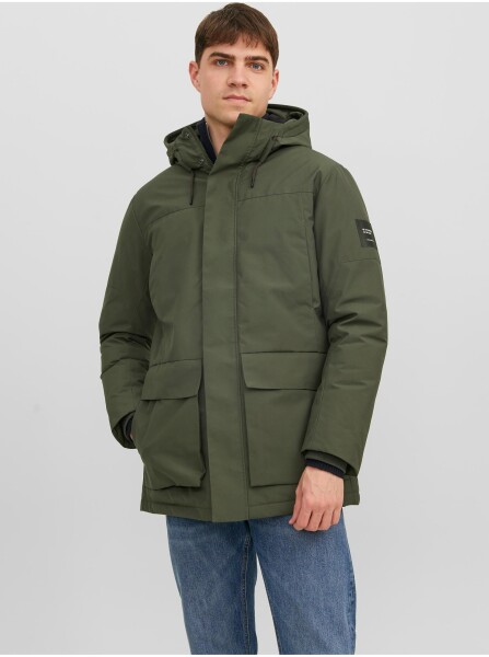 Khaki pánská zimní parka Jack Jones Rob Pánské