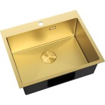 MEXEN - Solix ocelový dřez 1-bowl 600 x 500 mm, zlatá 6408601000-55